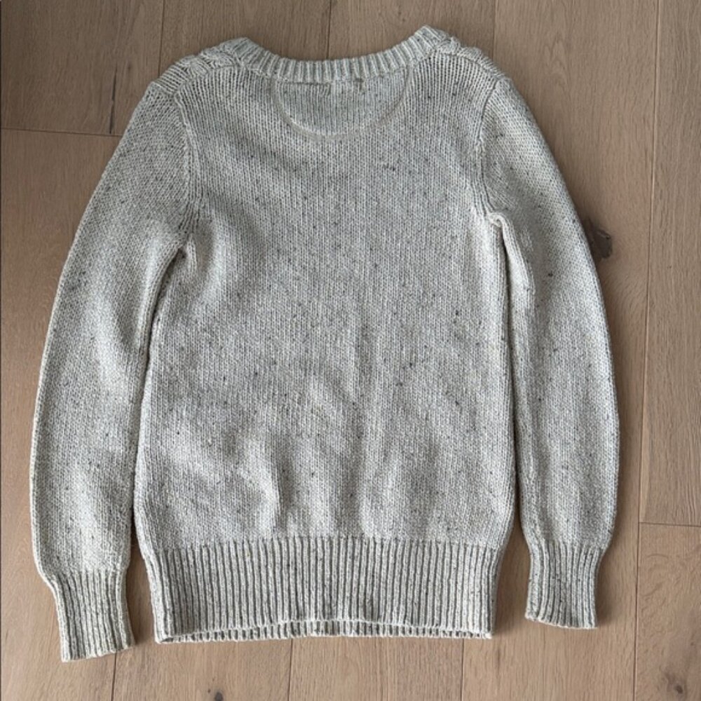 Roots Women's Cable Knit Speckled Sweater - Cream - Womens XS - Picture 6 of 8